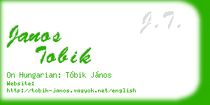 janos tobik business card
